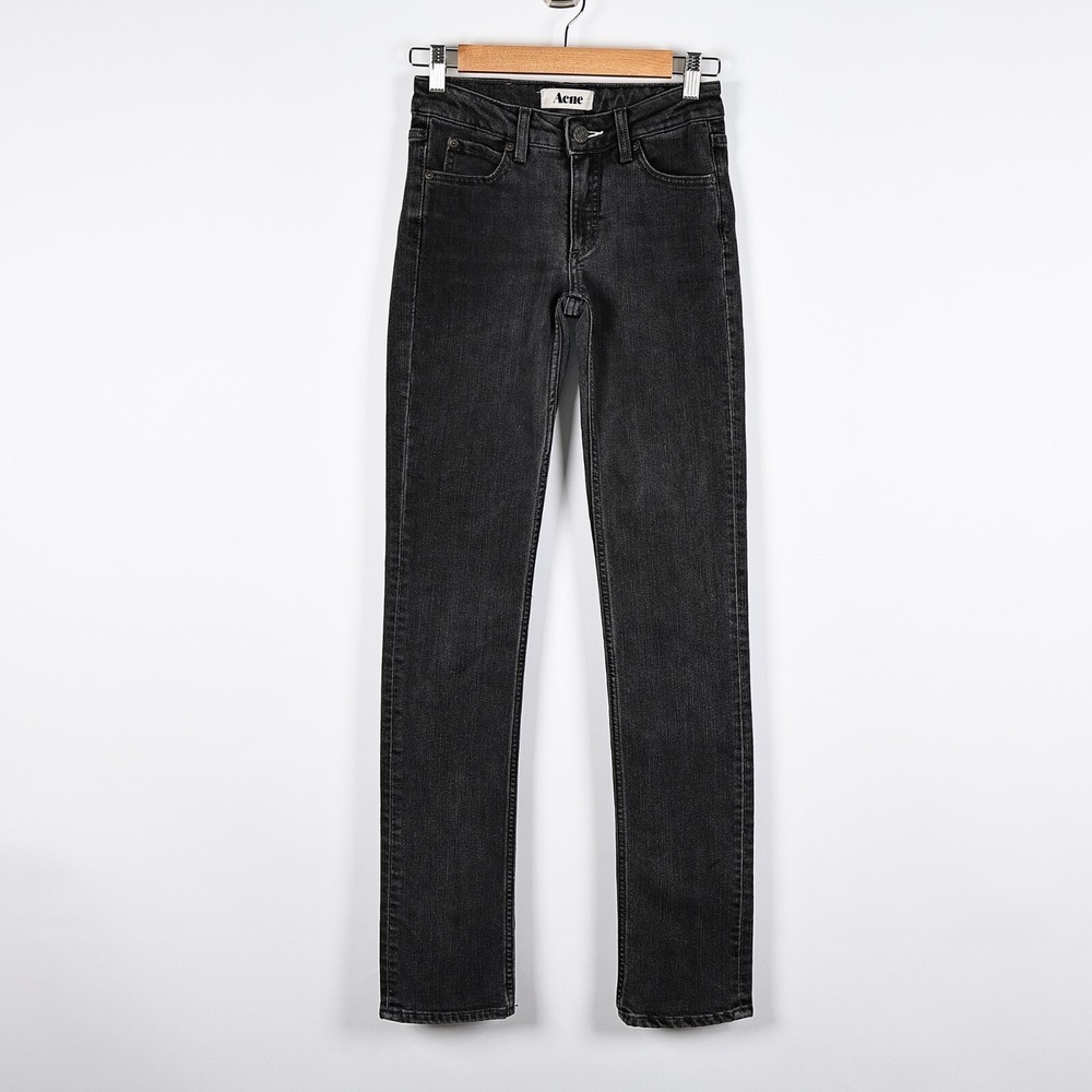 ACNE Skinny Jeans Black Womens‎ 25/32Wash Denim Jeans